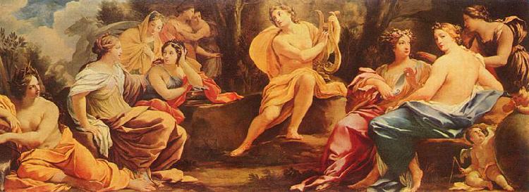 Simon Vouet Apollo und die Musen oil painting picture